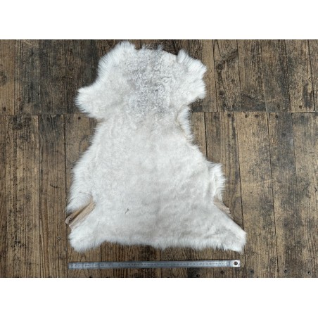 Peau de mouton lainé beige - CHOIX ÉCART - F - Cuir en Stock