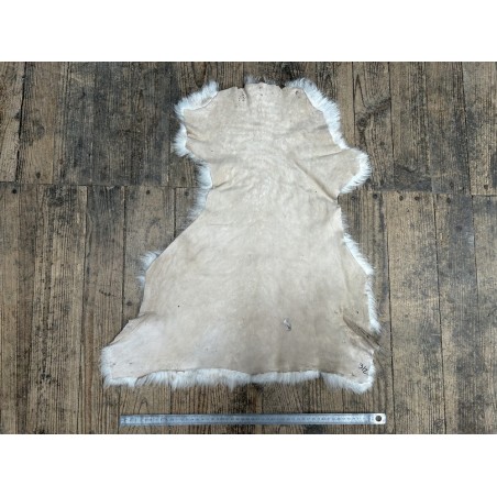 Peau de mouton lainé beige - CHOIX ÉCART - F - Cuir en Stock