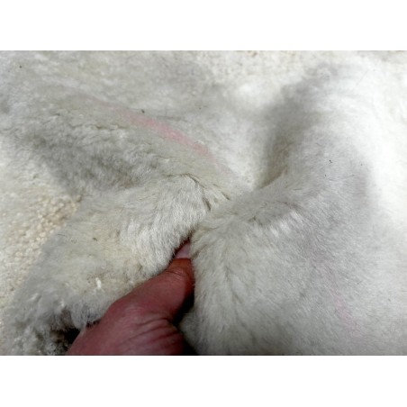 Peau de mouton lainé beige - CHOIX ÉCART - G - Cuir en Stock