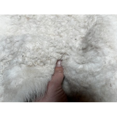 Peau de mouton lainé beige - CHOIX ÉCART - K - Cuir en Stock