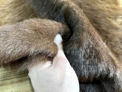 Peau de mouton lainé beige - CHOIX ÉCART - G - Cuir en Stock