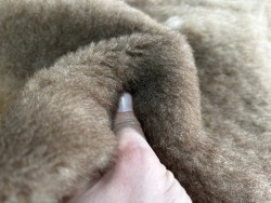 Peau de mouton lainé - CHOIX ÉCART - N - Cuir en Stock