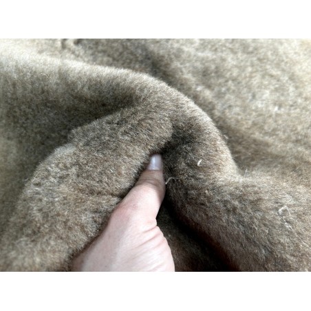 Peau de mouton lainé beige - CHOIX ÉCART - T - Cuir en Stock