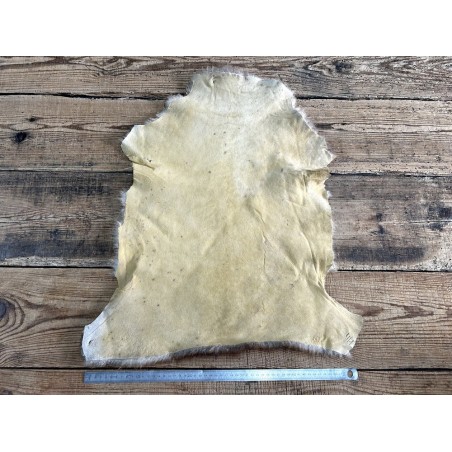 Peau de mouton lainé beige - CHOIX ÉCART - T - Cuir en Stock
