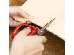 Ciseaux économiques pour cuir – Acier inoxydable 17 cm | Coupe précise jusqu’à 3,2 mm - Cuir en Stock