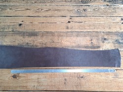 Bande de collet de vache végétal grainé mat - Marron - Cuir en Stock