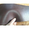 Bande de collet de vache végétal grainé mat - Marron - Cuir en Stock