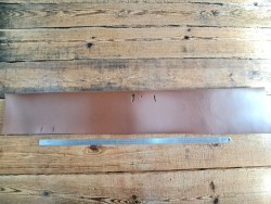 Bande de double croupon de vache - Brun - Cuir en Stock