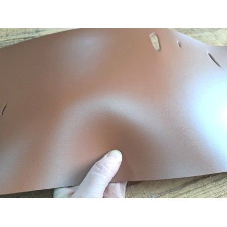 Bande de double croupon de vache - Brun - Cuir en Stock