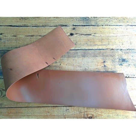 Bande de double croupon de vache - Brun - Cuir en Stock