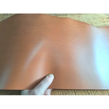 Bande de collet tannage végétal lisse - Cognac