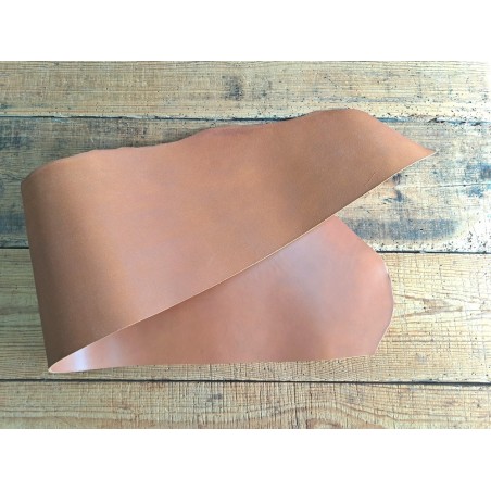 Bande de collet tannage végétal lisse - Cognac