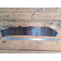 Morceau de collet tannage végétal grainé - Châtaigne - Cuir en Stock