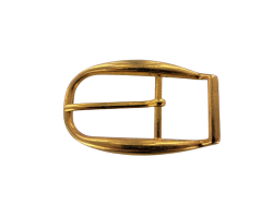 Boucle demi-ovale - laiton - 25 mm - Cuir en Stock