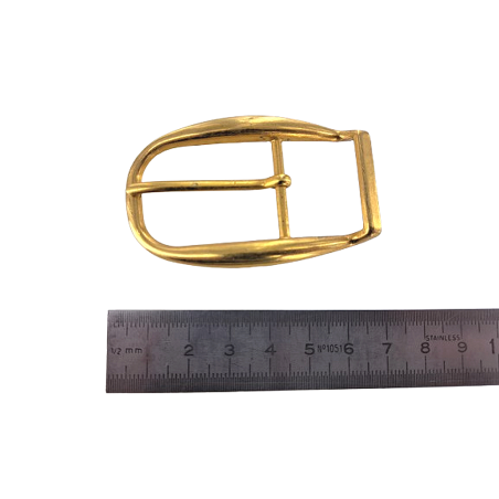 Boucle demi-ovale - laiton - 25 mm - Cuir en Stock
