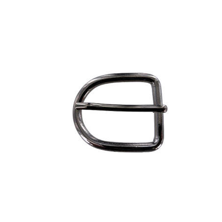 Boucle de ceinture rectangulaire arrondie - Nickelé - 30 mm