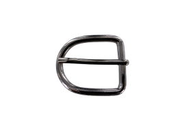 Boucle de ceinture rectangulaire arrondie - Nickelé - 30 mm