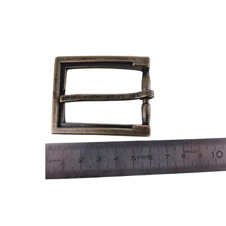 Boucle de ceinture rectangulaire - vieilli bronze - 30 mm