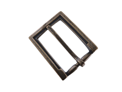 Boucle de ceinture rectangulaire - vieilli bronze - 30 mm