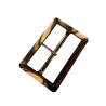 Grande boucle de ceinture rectangulaire brillante - Bronze - 60 mm