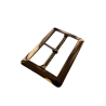 Grande boucle de ceinture rectangulaire brillante - Bronze - 60 mm