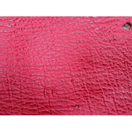 Morceau de cuir de requin - Rouge - maroquinerie - Cuir en Stock
