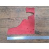 Morceau de cuir de requin - Rouge - maroquinerie - Cuir en Stock