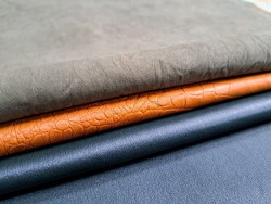 Lot de 3 peaux de cuir stretch - Cuir en Stock