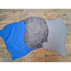 Lot de 3 peaux de cuir stretch - Cuir en Stock