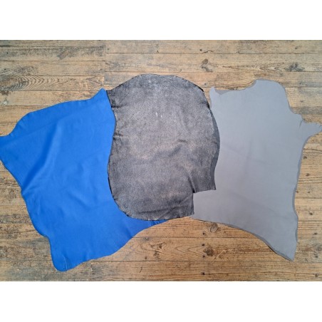 Lot de 3 peaux de cuir stretch - Cuir en Stock