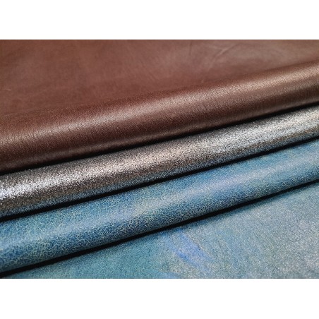 Lot de 3 peaux de cuir stretch - Cuir en Stock