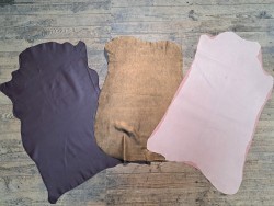 Lot de 3 peaux de cuir stretch - Cuir en Stock