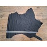 Grand morceau de cuir de vache grainé - Noir mat - A - Cuir en Stock