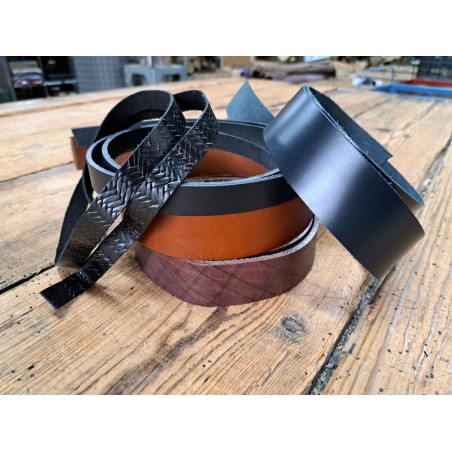 Lot de 5 bandes de cuir classique ou à effet - 2ème choix