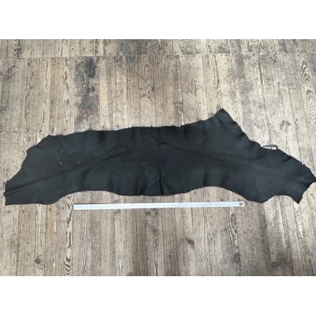 Flanc de vache – Cuir noir – Tannage minéral – Souple & élastique - choix écart - Cuir en Stock