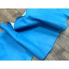 Flanc de vache – Cuir bleu cyan – Tannage minéral – Souple & élastique - 2ᵉ choix - Cuir en Stock