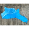 Flanc de vache – Cuir bleu cyan – Tannage minéral – Souple & élastique - 2ᵉ choix - Cuir en Stock