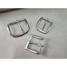 LOT de 3 boucles de ceinture - C - Nickelé - 25mm / 40mm