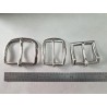 LOT de 3 boucles de ceinture - C - Nickelé - 25mm / 40mm