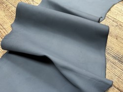 Flanc de vache – Cuir gris mat – Tannage minéral – Souple & élastique - 2ᵉ choix - Cuir en Stock