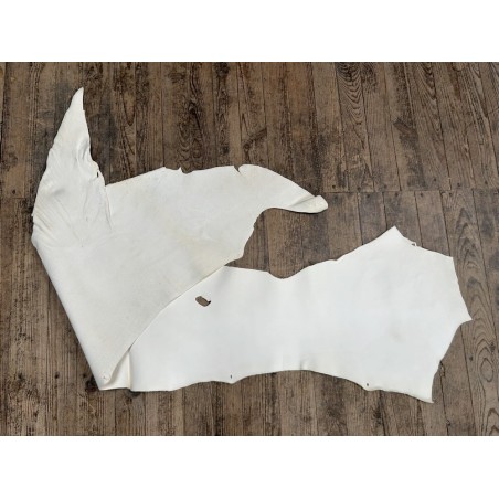 Flanc de vache naturel – Cuir bovin tannage écologique à l’alun – Souple & fin (2ᵉ choix) - Cuir en Stock