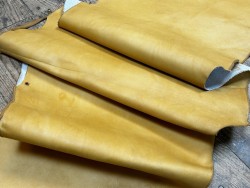 Flanc de vache – Cuir couleur miel – Tannage minéral – Souple & élastique - 2ᵉ choix - Cuir en Stock