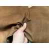 Flanc de vache – Cuir NOISETTE MAT – Tannage minéral – Souple & élastique - 2ᵉ choix - Cuir en Stock