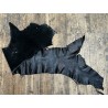 Flanc de vache – Cuir bovin finition lustrée satinée – Souple & élégant (2ᵉ choix léger) NOIR - Cuir en Stock