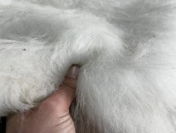 Peau de mouton lainé beige - CHOIX ÉCART - S - Cuir en Stock
