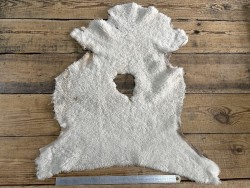 Peau de mouton lainé beige - CHOIX ÉCART - T - Cuir en Stock