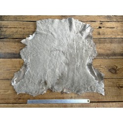 Peau de mouton lainé DOUBLE FACE TAUPE - Cuir en Stock