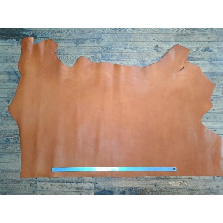 bande de vache lisse-brun-clair-tannage végétal-maroquinerie-accessoires-Cuirenstock