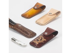 Kit étui pour couteau pliant en cuir – Prêt à coudre, personnaliser & riveter - Cuir en Stock