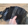 Peau de cuir de crocodile véritable - Noir